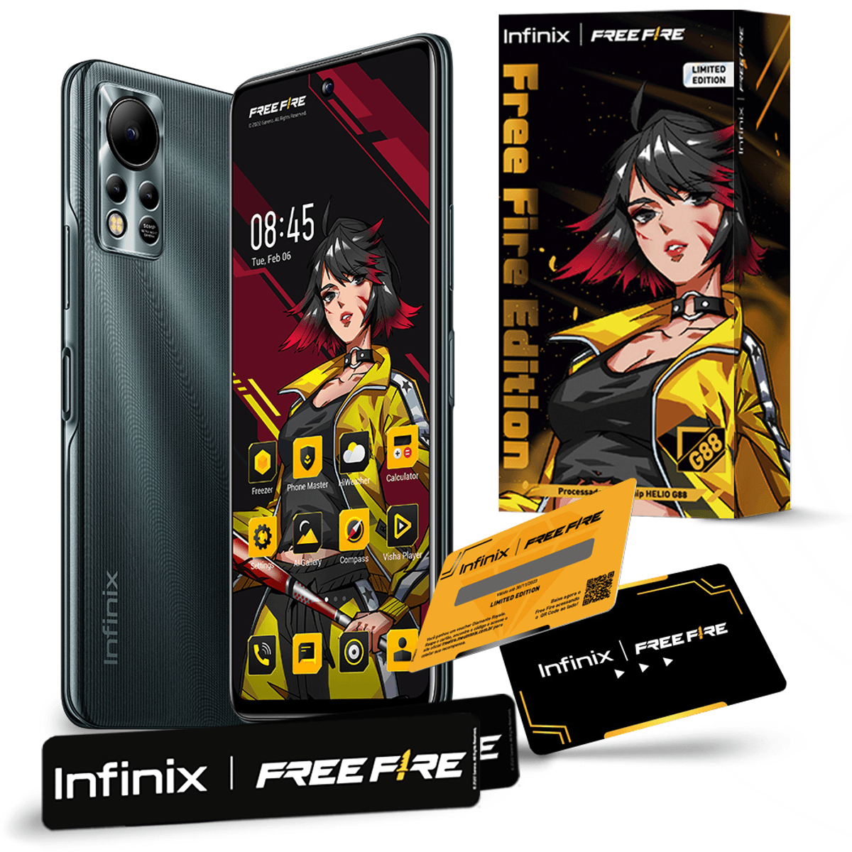 Free Fire: empresa lança celular personalizado do jogo, free fire